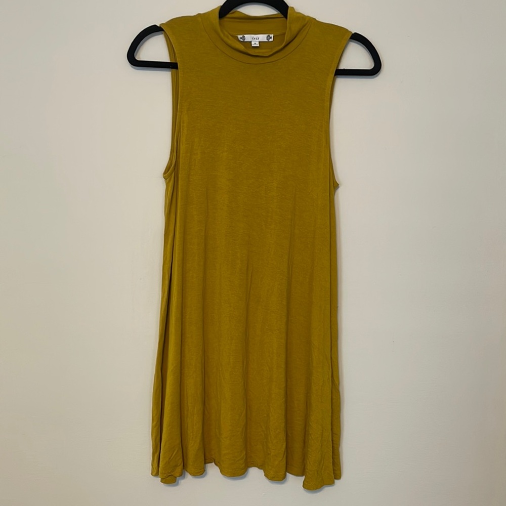 Iris olive green sleeveless dress